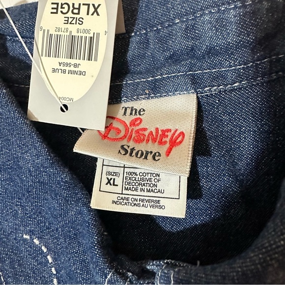 Vtg 90s Disney Store Denim Shirt Mickey Minnie - Picture 2 of 6